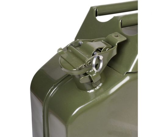 Канистра стальная вертикальная 20 литров, крышка с фиксатором TopAuto КМ20 – изображение 2