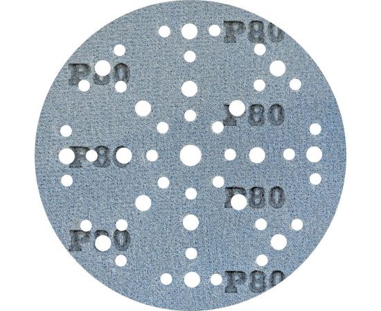 Шлифовальный круг на липучке GRANAT 48+1 отв., 150 мм, P80, 5 шт ABRAFORM AG5-150-49-P80 – изображение 2