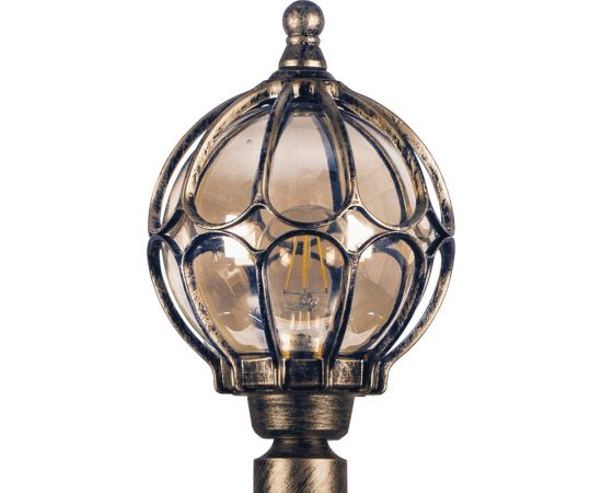 Садово-парковый светильник FERON PL3706 столб круглый 60W 230V E27, черное золото 11374 – изображение 3