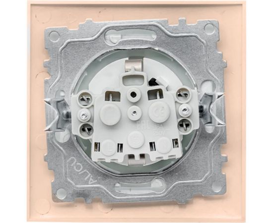 1-местная розетка EKF Валенсия, с заземлением 16А кремовая с защитными шторками PROxima EWR16-028-20 – изображение 3