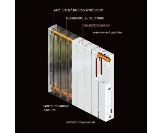 Биметаллический радиатор RIFAR SUPReMO 500x14 S500-14 – изображение 3