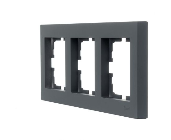 3-ая горизонтальная рамка Lezard VESNA без вставки, графит 742-3400-148 – изображение 3