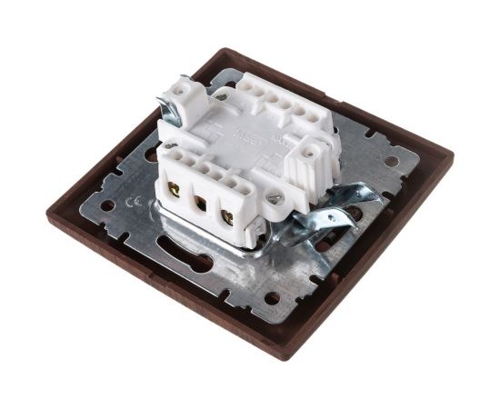 Выключатель Intro Plano 1-105-10 двухклавишный с подсветкой, 10А-250В, IP20, СУ, венге, Б0053784 – изображение 3