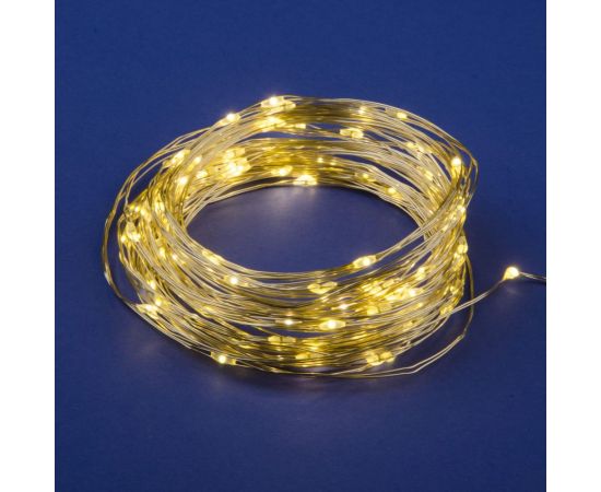 Светодиодная гирлянда Uniel ULD-S1000-100/SCB/3AA WARM WHITE IP20 DEW, UL-00005482 – изображение 3