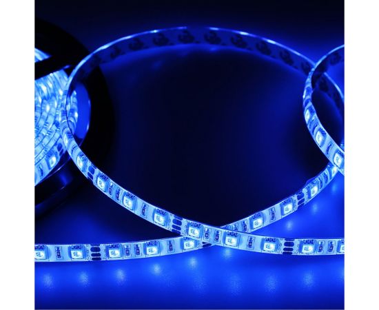 Светодиодная лента Lamper LED силикон 5м, 12В, 10 мм, IP65, SMD 5050, 60 LED/m, свет синий 141-493 – изображение 3