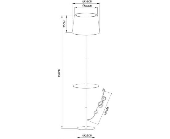 Торшер Arte Lamp CONNOR A2102PN-1WH – изображение 4