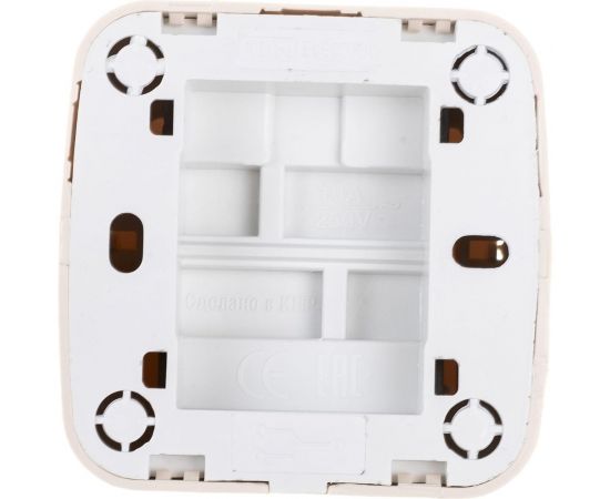 1-клавишный переключатель на 2 направления TDM открытой установки с подсветкой IP20 10А, слоновая кость Дача SQ1824-0019 – изображение 4