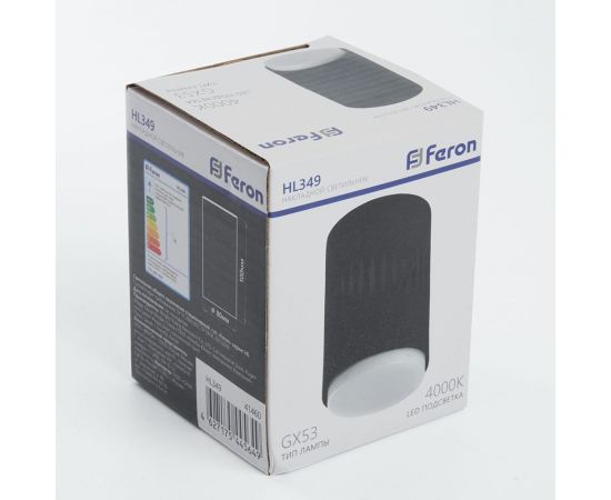 Светильник для натяжных потолков Feron HL349 12W, 230V, GX53 и подсветка 1W, 4000K, черный, 41460 – изображение 6