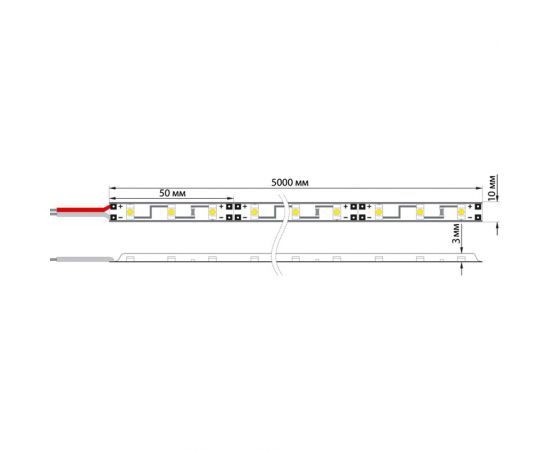 Светодиодная лента Lamper LED силикон 5м, 12В, 10 мм, IP65, SMD 5050, 60 LED/m, свет синий 141-493 – изображение 8