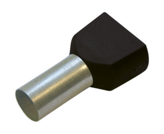 Конечная гильза HAUPA для двух проводов, 1,5/8 цвет черный упаковка 100 шт. 270788 