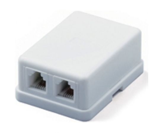 Телефонная розетка TWIST на 2 порта RJ-11 6p4c, на плате J-6P4C-2P-TWCS 