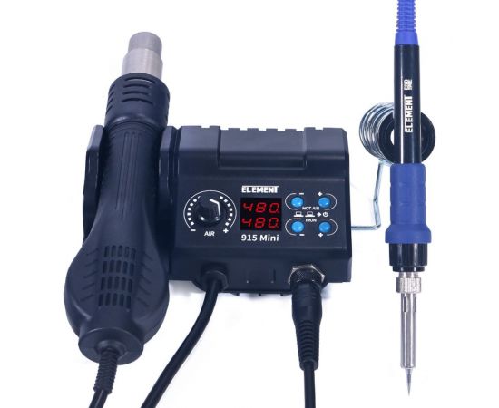 Паяльная станция ELEMENT 915 Mini фен+паяльник 17660 