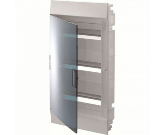 Бокс в нишу ABB mistral41 36 модулей, зеленая прозрачная дверь, 3 ряда, c клеммами 1SLM004101A1207 