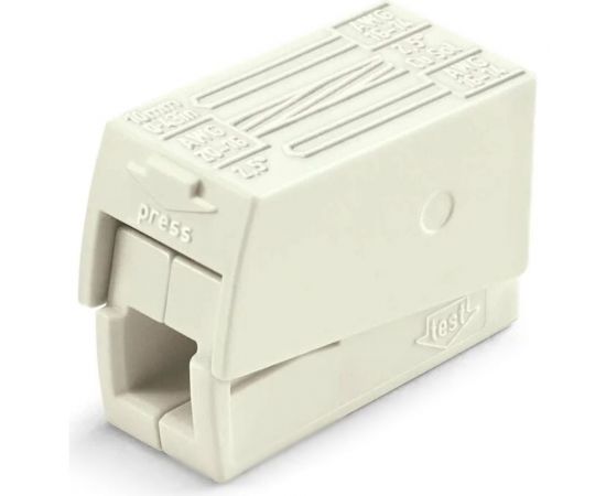 Клемма WAGO 1x2.5мм белая для светильников (Уп=100шт.) 224-122 