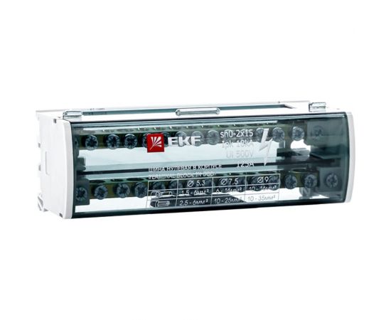 Нулевая шина EKF, в корпусе 2x15 sn0-2x15 