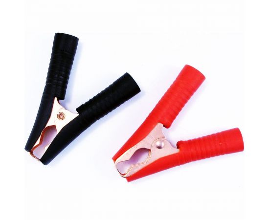Комплект зажимов "крокодил" Вымпел 90 мм (красный + черный) 5257 