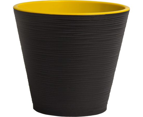 Пластиковый горшок с вкладкой liveingreen КОНУС черный диам. 17 см, 2.3 л К17-75 
