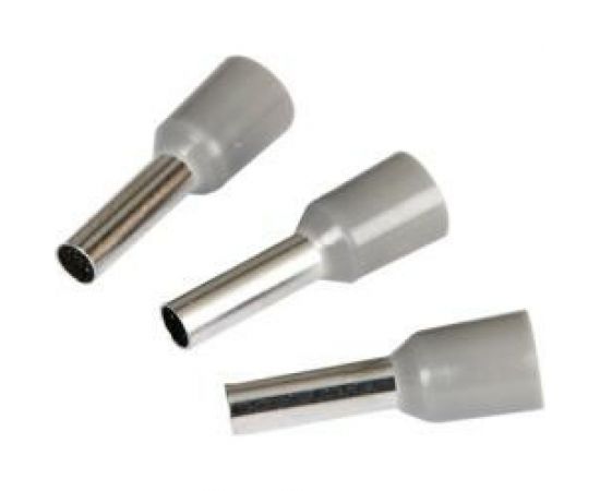 Наконечник-гильза HLT Ншви 4 мм2 с изолированным фланцем серый Е4009 упаковка 100 шт 084-04-26,084-04-026 4670042794135 