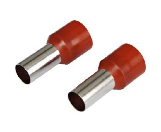 Наконечник-гильза HLT Ншви 10 мм2 с изолированным фланцем красный Е10-12 упаковка 100 шт 084-04-29,084-04-029 4670042794180 