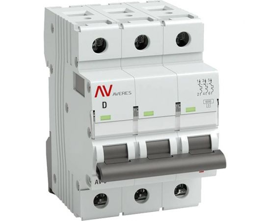 Автоматический выключатель EKF AV-6 3P 25A 6kA AVERES SQmcb6-3-25D-av 