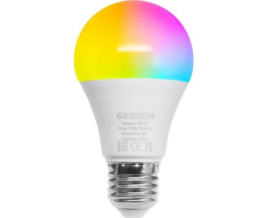 Умная LED лампа RGB GEOZON RG-01 E27, А60, 10W ,Wi-Fi, AC 220-250В, 50-60Гц, 806lm, white GSH-SLR01 – изображение 2