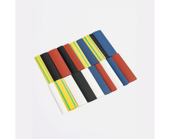 Набор термоусаживаемых трубок Grisard ElectricТТУ 8/4, 10/5, 12/6, 14/7 ЖЗ, С, К, Ч, Б (20x8см/упаковка) GRE-016-0004 – изображение 2