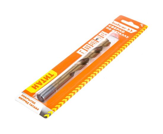 Сверло по металлу (1 шт; 11х94х142 мм; HSS-TiN; DIN 338 RN) BOHRER 31571101 – изображение 2