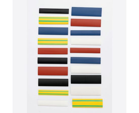 Набор термоусаживаемых трубок Grisard ElectricТТУ 8/4, 10/5, 12/6, 14/7 ЖЗ, С, К, Ч, Б (20x8см/упаковка) GRE-016-0004 – изображение 3