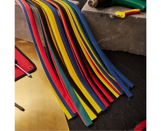 Термоусаживаемые трубки REXANT 12,0/6,0 мм, набор пять цветов, упаковка 50 шт. по 1 м 29-0162 – изображение 3