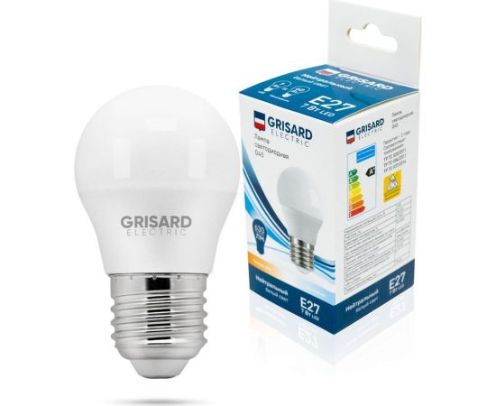 Светодиодная лампа Grisard Electric шар G45 E27 7Вт 4000К 220В GRE-002-0025(1) – изображение 3