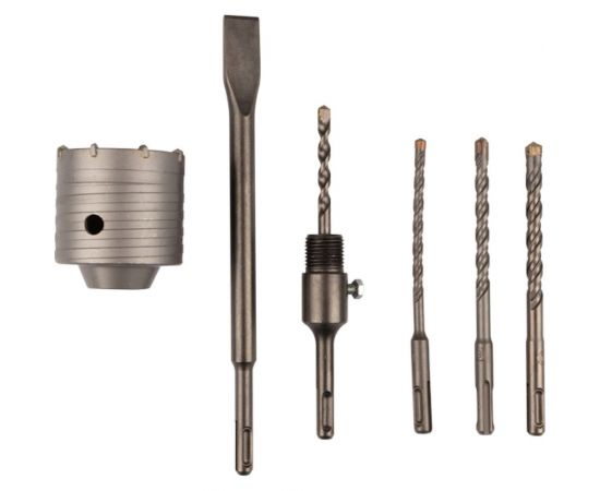 Набор для установки подрозетников KRANZ SDS PLUS, 68 мм, 5 предметов в кейсе KR-91-0431 – изображение 3