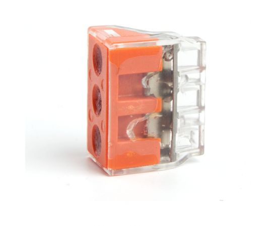 Монтажная 3-проводная клемма STEKKER для 1-жильного проводника (с пастой), LD773-173-1, 39871 – изображение 3