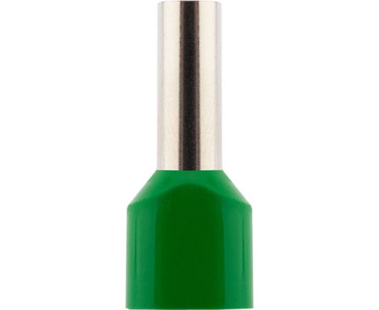 Штыревой втулочный изолированный наконечник REXANT F-14 мм 2x6 мм2 НШВи2 6.0-14 зеленый 10 шт 06-0412-A – изображение 3