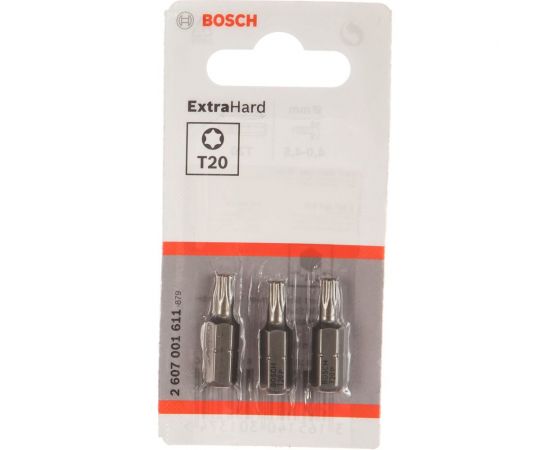 Бита (25 мм; 3 шт) TORX T20 XH Bosch 2607001611 – изображение 4