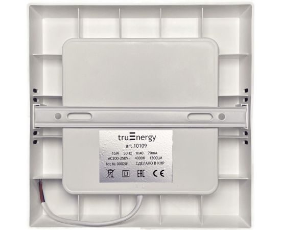 Светодиодный накладной светильник truEnergy квадрат 15w 4000k 1200lm 183x183мм белый пластик 10109 – изображение 4