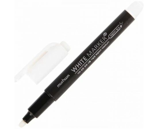 Перманентный белый пулевидный маркер Munhwa 2-4 мм, на водной основе WPMM-05 