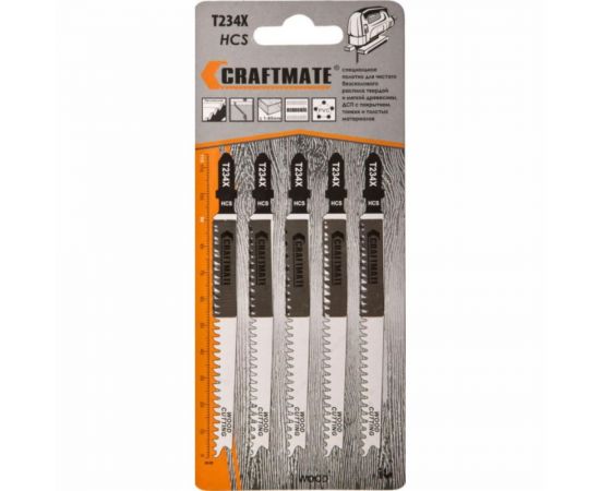 Пилка по дереву T 234 Х-PROGRESSOR (5 шт; 90х115 мм; HSS) для лобзика Novocraft T234XHCS 