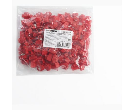 Прокалывающий ответвительный зажим STEKKER LD502-15 ЗПО-1 - 1,5 мм, красный упаковка 100 шт 39348 