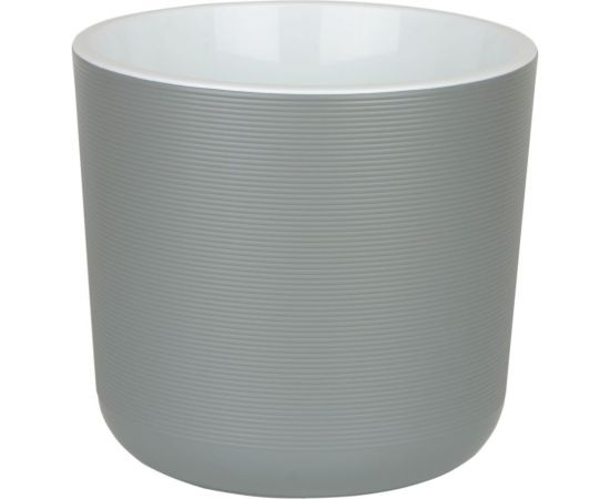 Пластиковый горшок с вкладкой liveingreen Лион серый муссон, диам. 19 см, высота 17.5 см, 4.2 л ЛИ19-70 