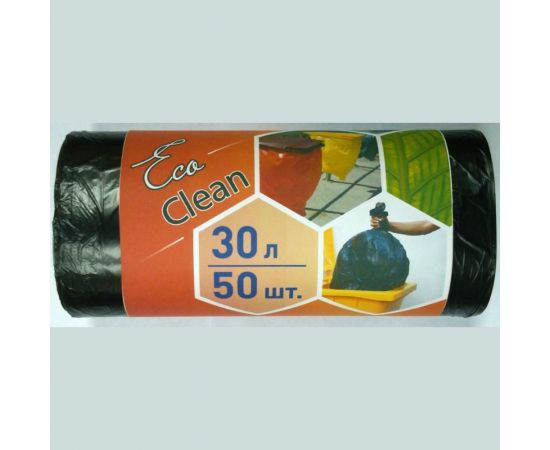 Мешки для мусора Ecoclean (30 л; 50 шт; ПНД; 48х55 см; 6 мкм) Концепция Быта 01640 