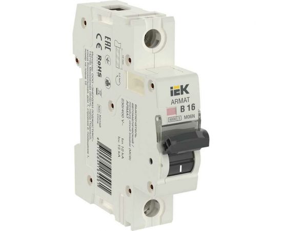 Автоматический выключатель IEK ARMAT M10N 1P B 16А AR-M10N-1-B016 