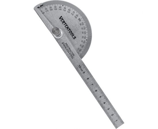 Транспортир с линейкой vertextools 90x150мм 3040-90-150 