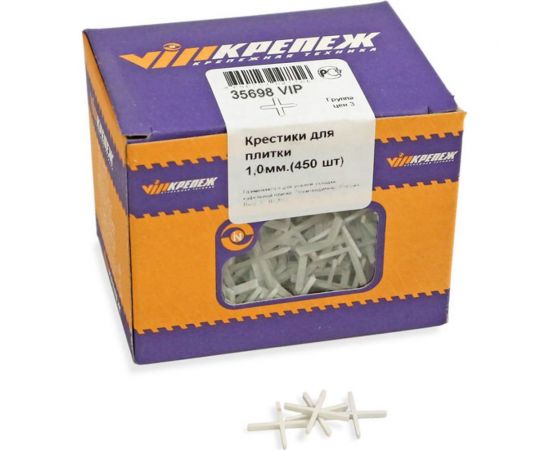 Крестики для кафельной плитки (450 шт; 1 мм) VIPкрепеж 35698 VIP 