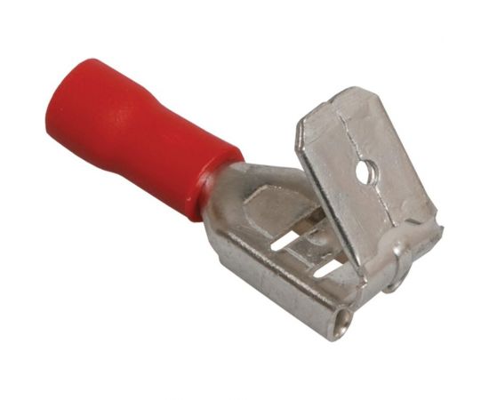 Плоская изолированная клемма REXANT, гнездо 7.4мм + штекер - 6.3мм, 0.5-1.5кв.мм, РПИо 1.5-7.5, 100 шт 08-0414 