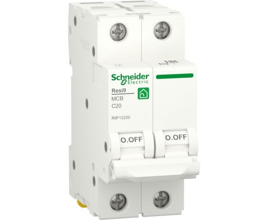 Автоматический выключатель Schneider Electric RESI9 АВ С 20А 2P 6000A R9F12220 