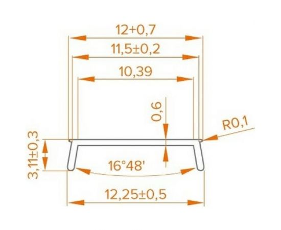 Рассеиватель Wolta Decor для профиля 2000x11,5x3,11мм ПК WDP-01 – изображение 2