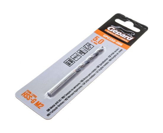 Сверло по металлу спиральное 5.0х52х86 мм, HSS-G GP0350-086 – изображение 2