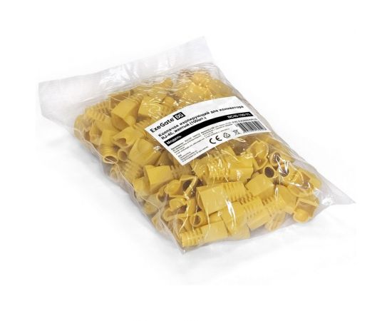 Изолирующий колпачок ExeGate BC45-100-YL для коннектора RJ-45, желтый 100шт 292849 – изображение 2