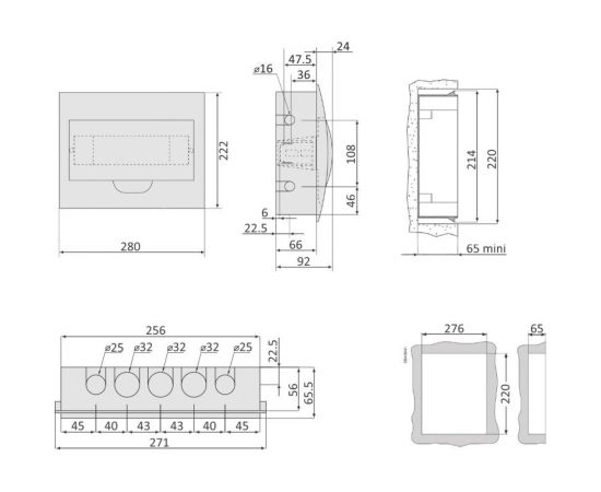 Навесной бокс Schneider Electric Easy9, с прозрачной дверью, 1ряд/8мод EZ9E108S2SRU – изображение 2