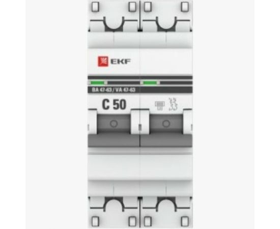 Автоматический выключатель EKF 2P 50А C 6кА ВА 47-63 PROxima SQ mcb4763-6-2-50C-pro – изображение 2